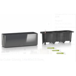 Lechuza Cube Glossy, 14x40x13.5cm, visoki sjaj, boja uglja