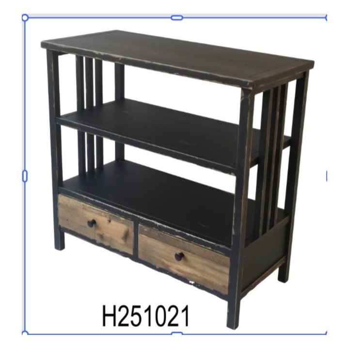 Rustična komoda sa policama 79x36x75.5 cm – Drvena komoda sa fiokama