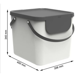 Rotho Albula kanta, 40 L, bela, 40 x 35.8 x 34 cm