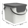 Rotho Albula kanta, 40 L, bela, 40 x 35.8 x 34 cm