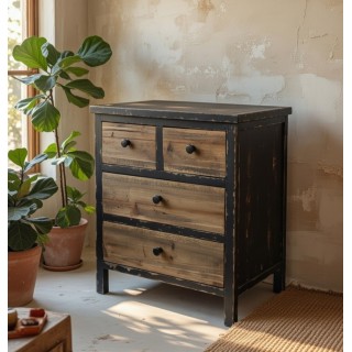 Rustična komoda sa 4 fioke 50.5x36x59.5 cm – Drvena vintage komoda