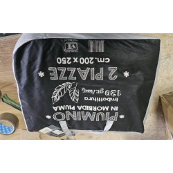 Jorgan 200x250cm, 90%gušč.perje/10%paperje,120g/m2,crna/siva