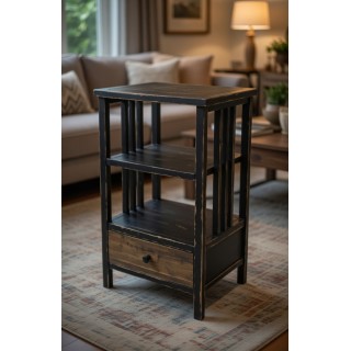 Rustična komoda sa policama 46x36x75.5 cm – Drvena pomoćna komoda