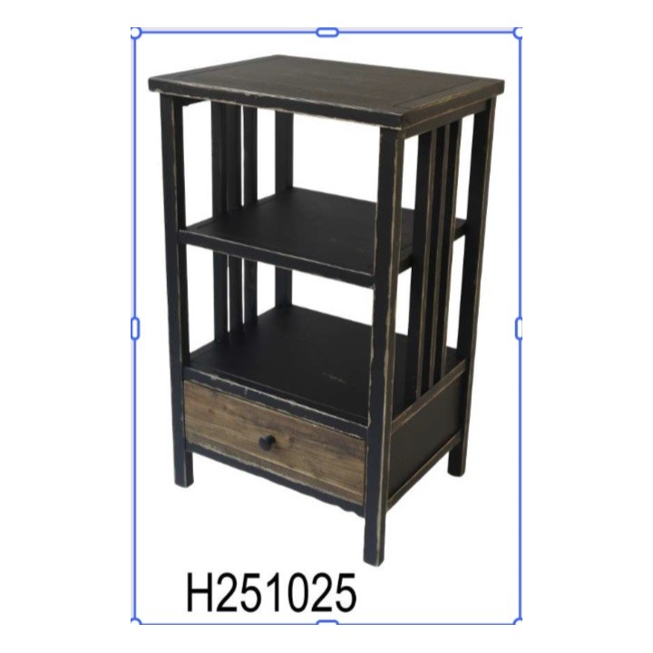 Rustična komoda sa policama 46x36x75.5 cm – Drvena pomoćna komoda