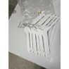 Set od 10 drvenih ofingera, rotirajuće kuke, bela