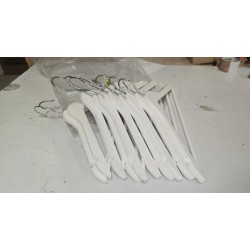 Set od 10 drvenih ofingera, rotirajuće kuke, bela