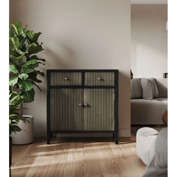 Komoda sa vratima i fiokama 76x36x75.5 cm – Drvena komoda moderan dizajn