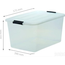 Iris Ohyama set od 5 kutija, 45 L, složive, providne