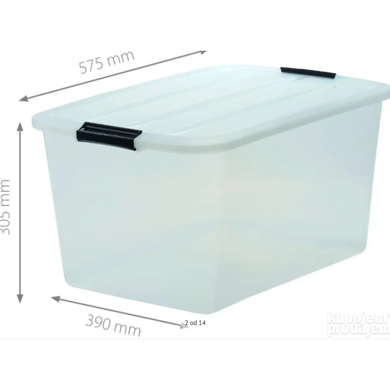 Iris Ohyama set od 5 kutija, 45 L, složive, providne Iris Ohyama set od 5 kutija, 45 L, složive, providne