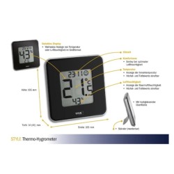 TFA Dostmann Style 30.5021.01 digitalni sobni term.&higromet