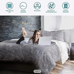 Bedsure reverzib. navlaka za jorgan,siva, 135x200 cm, mikrof