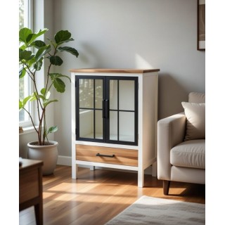 Vitrina sa staklenim vratima 62x36x86.5 cm – Drvo, staklo i metal