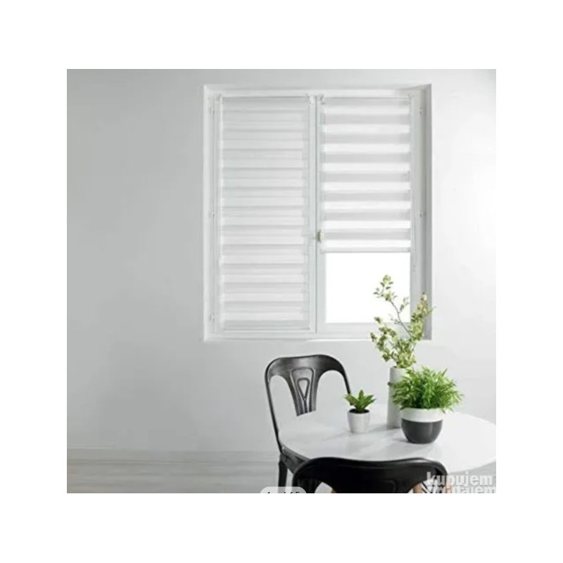 Douceur d'interieur zebra roletna, bela,120x180cm, poliester