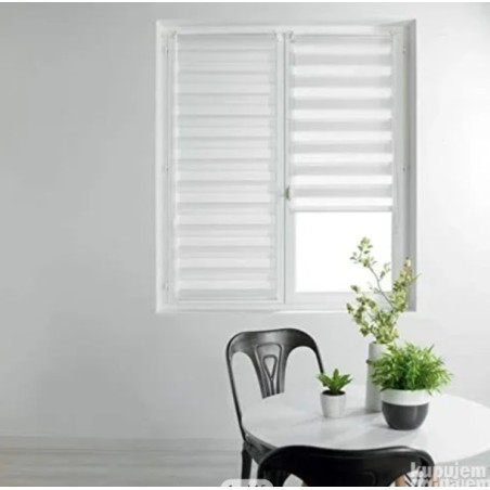 Douceur d'interieur zebra roletna, bela,120x180cm, poliester