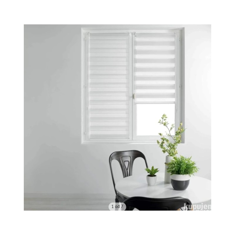 Douceur d'interieur zebra roletna, bela,45x180cm, poliester