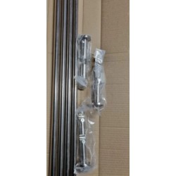 Dupla garnišna, srebrna, aluminijum, 240 cm (2x120 cm)