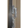 Dupla garnišna, srebrna, aluminijum, 240 cm (2x120 cm)