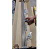 Dupla garnišna, srebrna, aluminijum, 240 cm (2x120 cm)