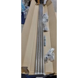 Dupla garnišna, srebrna, aluminijum, 240 cm (2x120 cm)