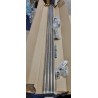Dupla garnišna, srebrna, aluminijum, 240 cm (2x120 cm)
