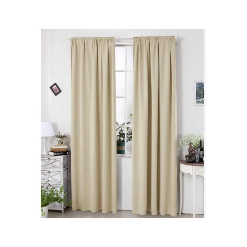 Woltu neprozirna  zavesa 250g/m2,pesak,135x175cm P118