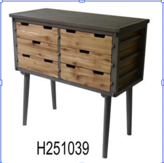 Komoda sa 6 fioka u mid-century stilu – puno drvo/MDF, 81x36x79 cm - Слика 2